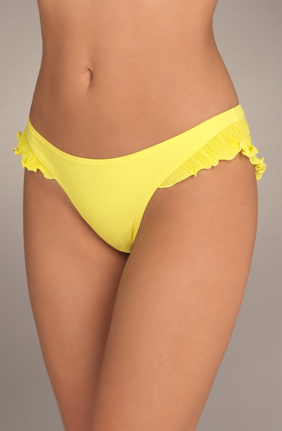 alala bas de maillot de bain string jaune a volants