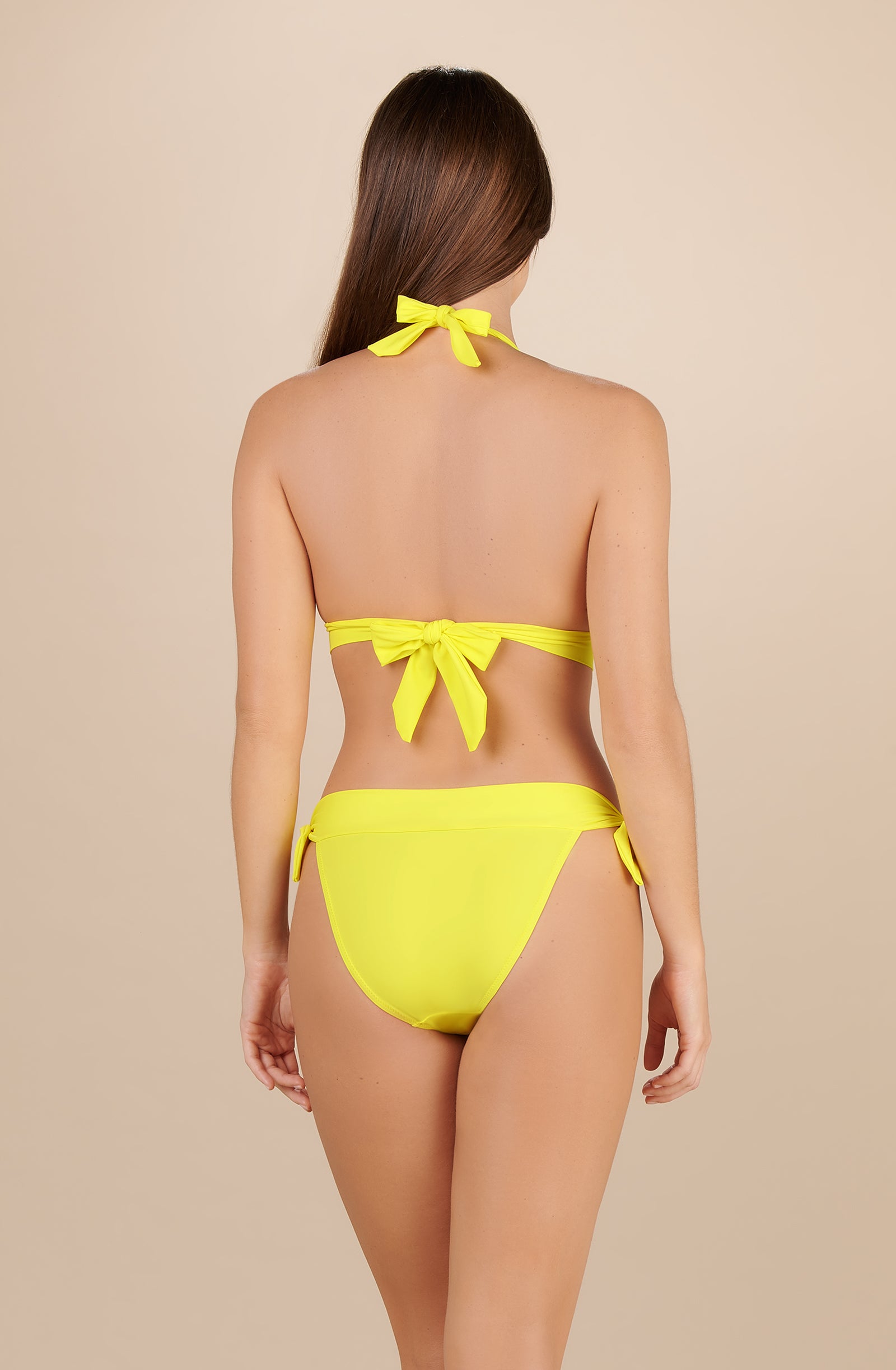 diva haut - Yellow push-up moulded cup bikini top