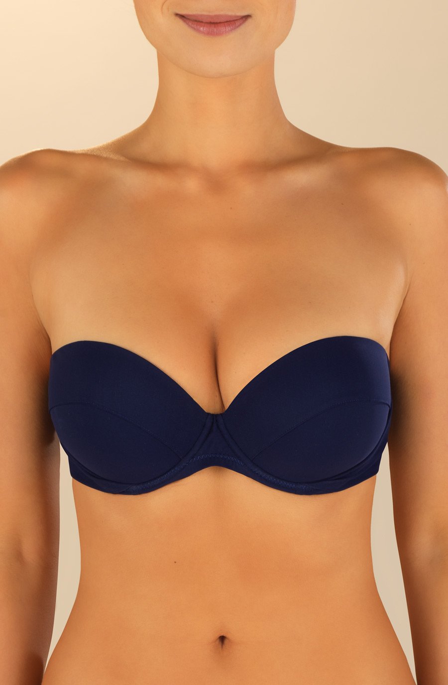 lisia haut de maillot de bain marine a armatures