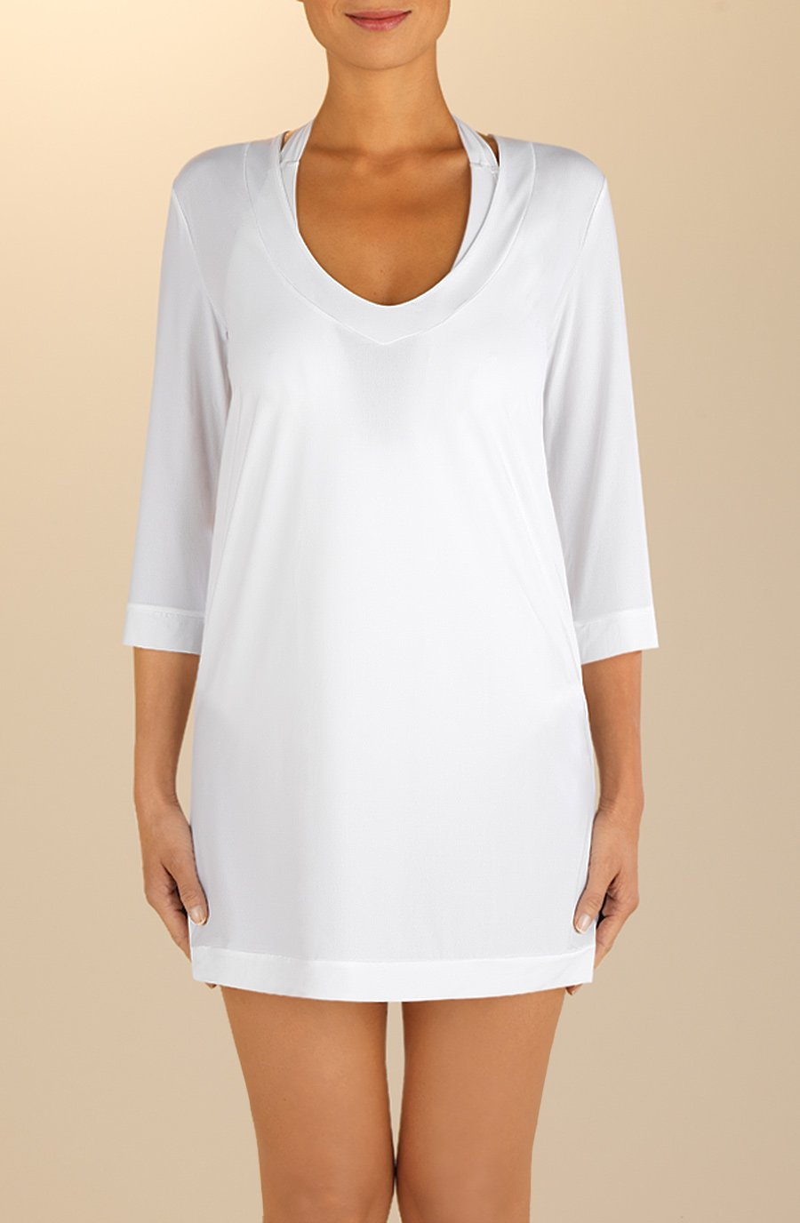 nessa robe de plage droite blanc