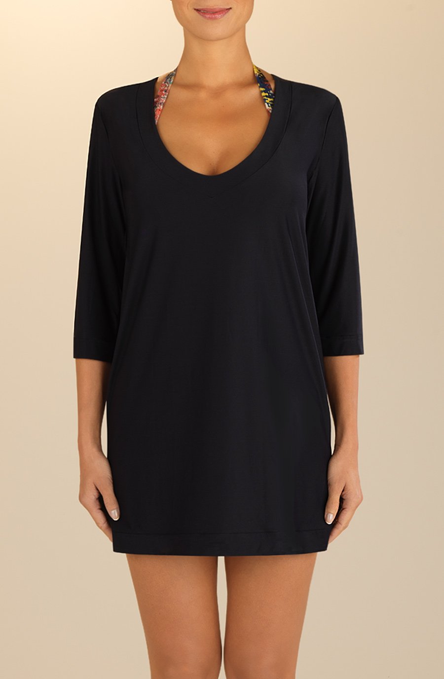 nessa robe de plage droite noir