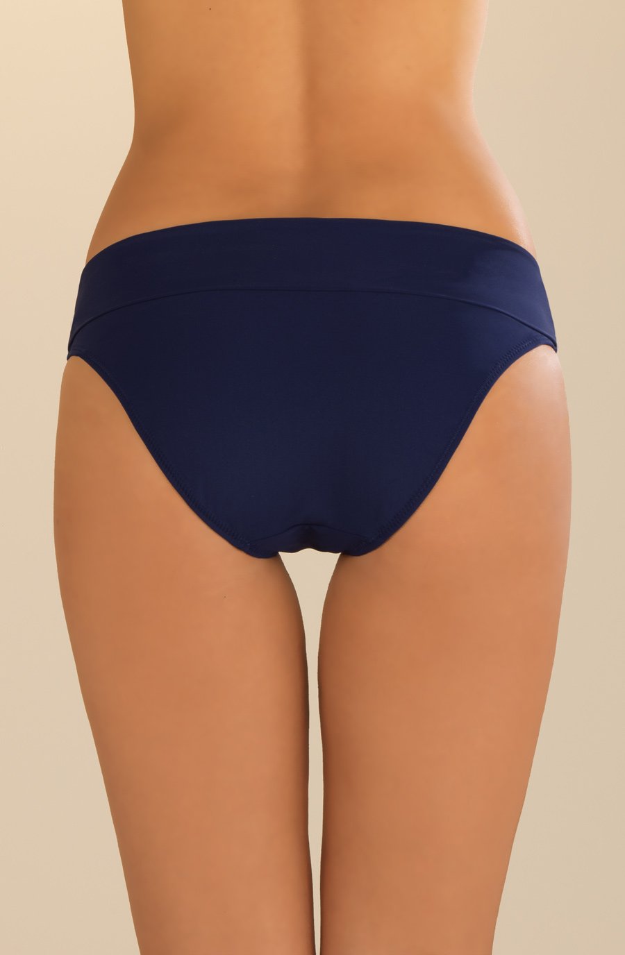 tobago bas de maillot de bain taille haute bleu marine