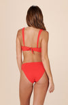 tobago Red high-waisted bikini bottoms
