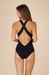 capri Black racerback swimsuit