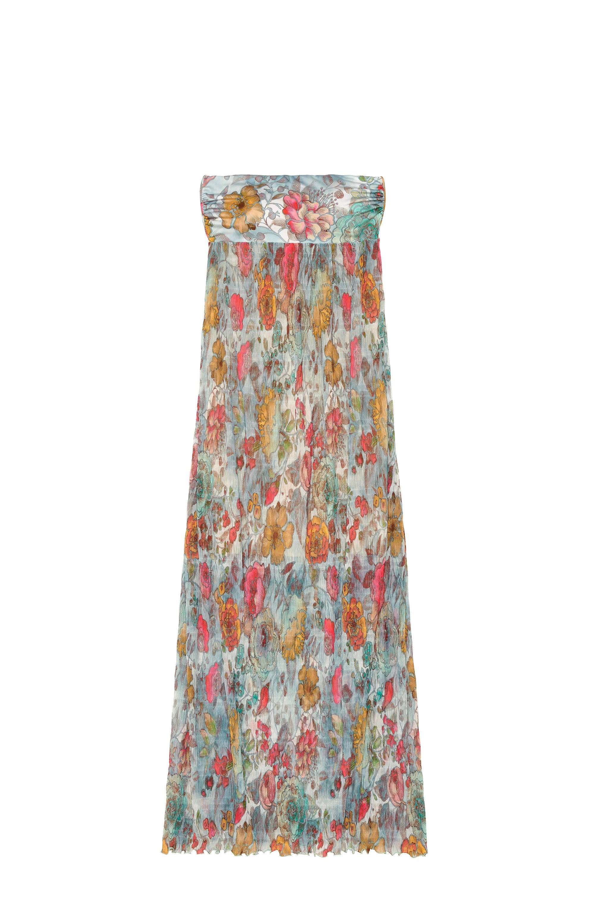 beline robe longue bustier imprime mucha