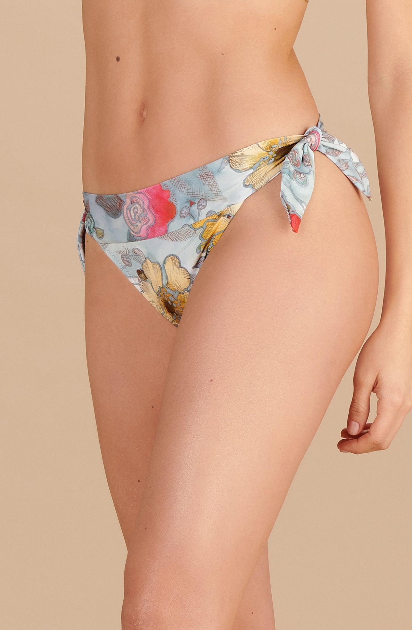 diva bas de maillot de bain a noeuds imprime mucha