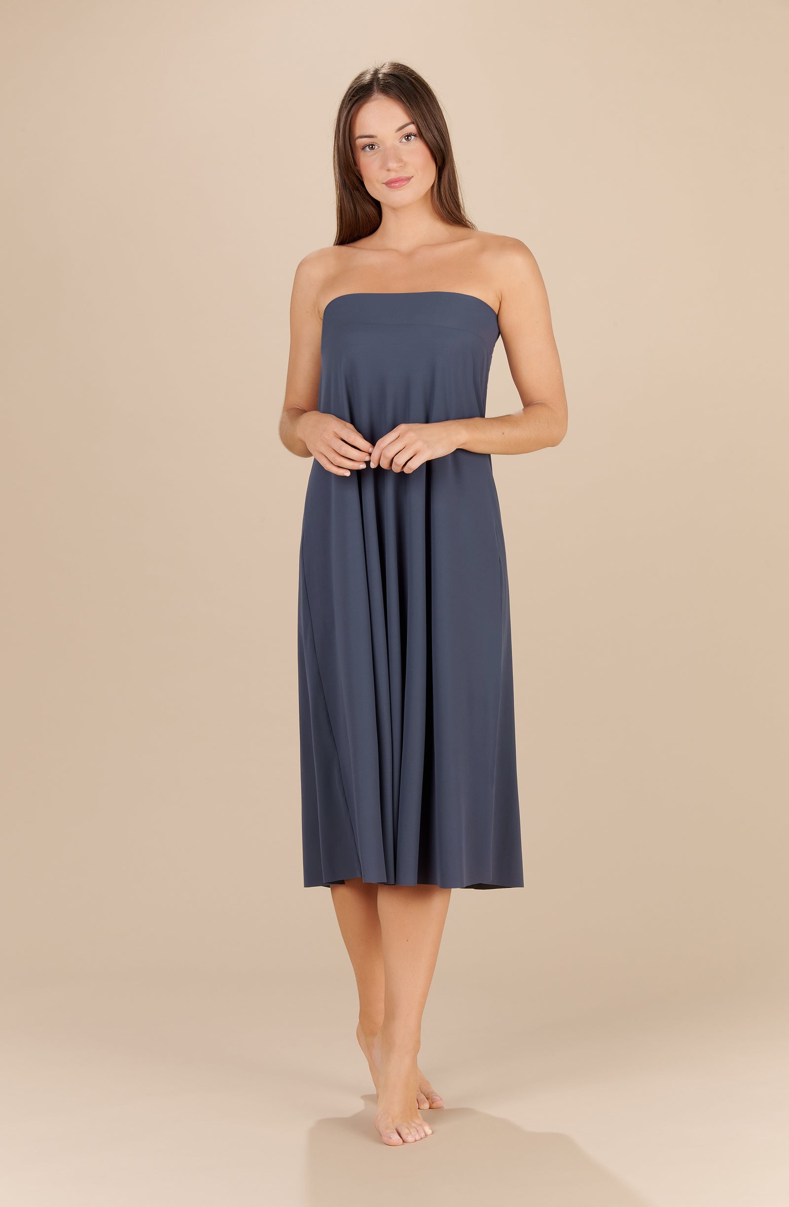 jaya long steel grey multiposition skirt