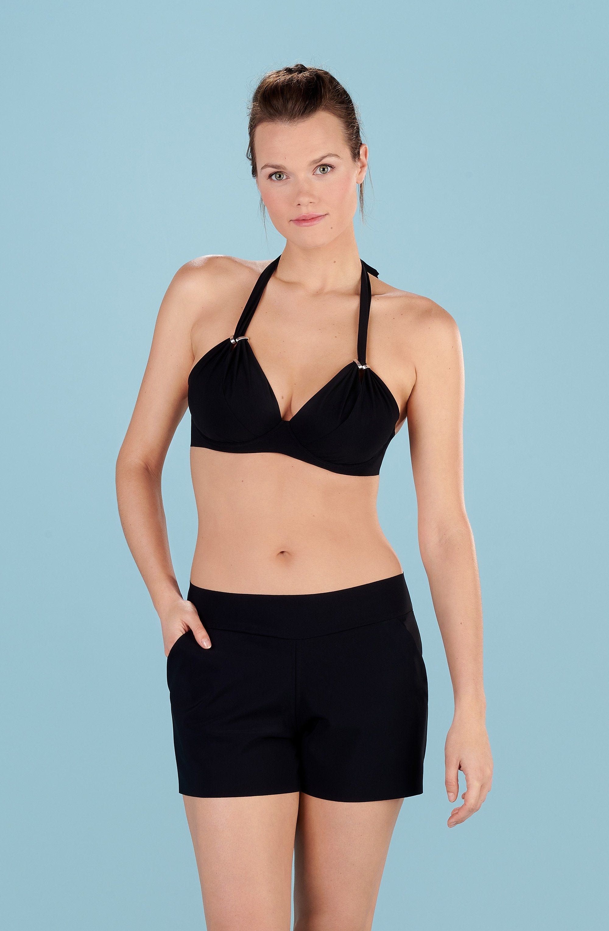 lotty haut de maillot de bain a armatures noir