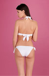 onyx - White bikini bottoms with adjustable ties