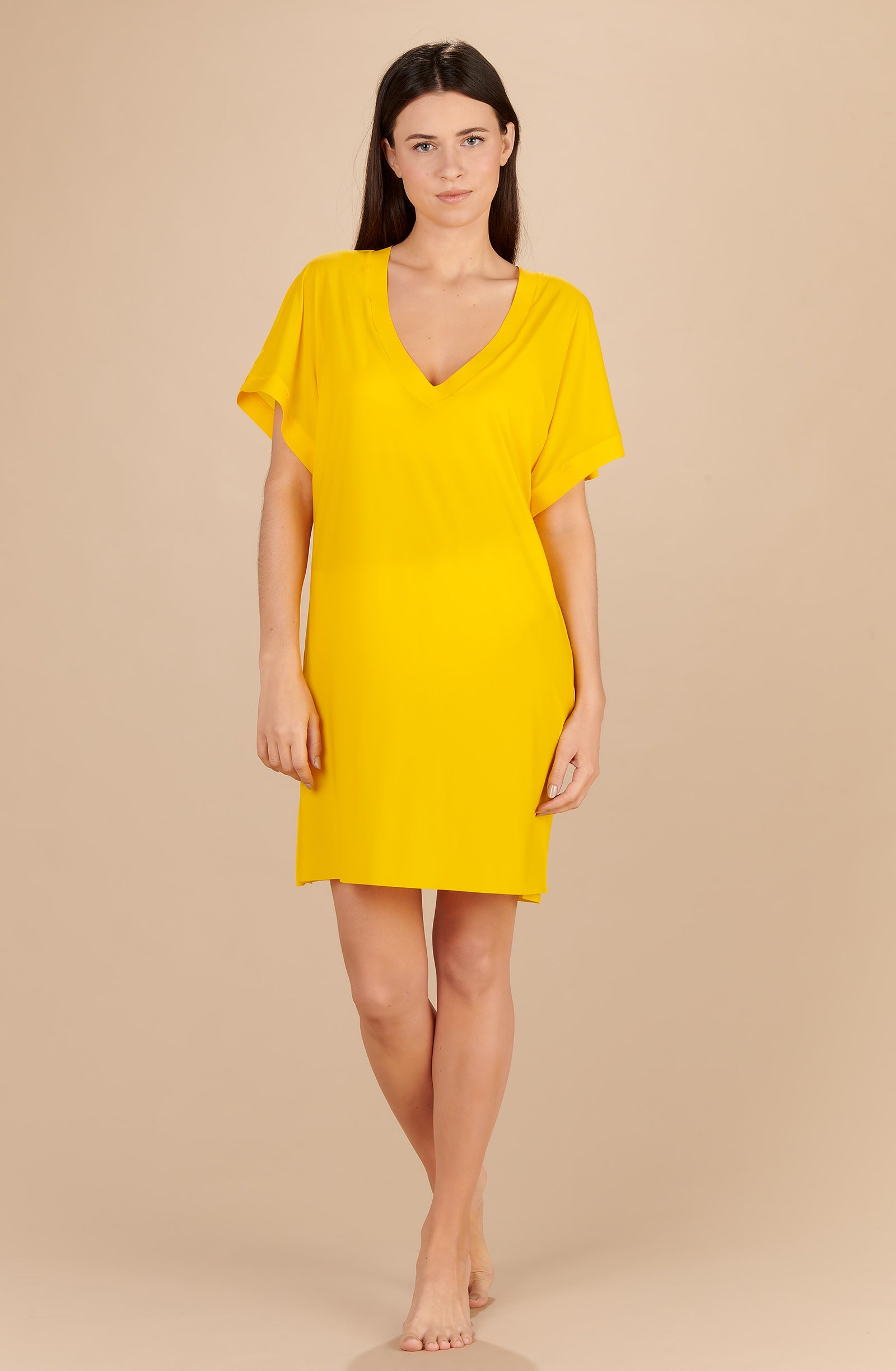 pretty tunique ample jaune mimosa