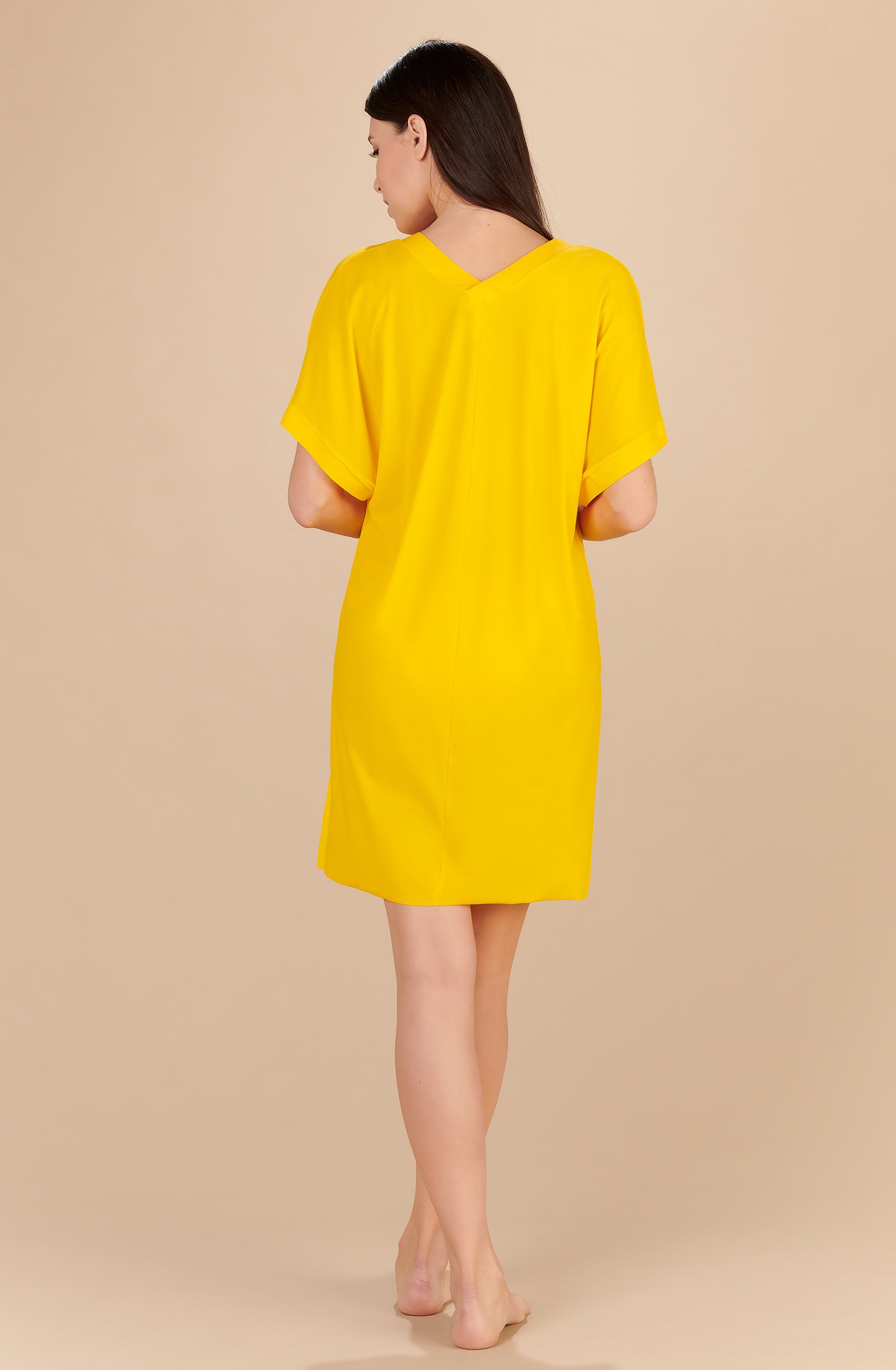 pretty tunique ample jaune mimosa