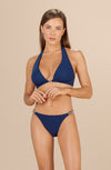 abryan - Midnight blue underwired bikini top with jewels