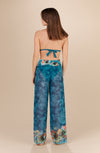 assia - Wide BLOSSOM print voile trousers