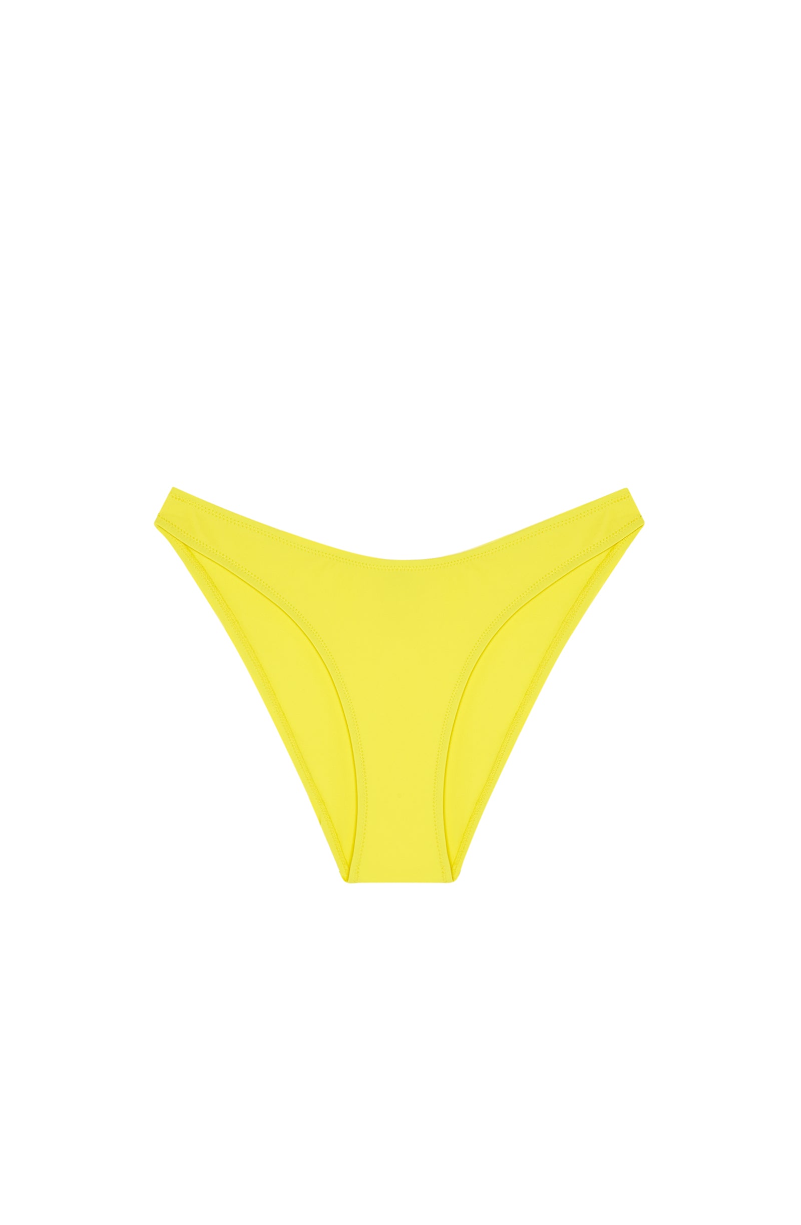 dolce yellow scooped out high waisted bikini bottoms