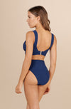 emilia - Midnight blue high-waisted bikini bottoms