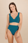 emilia - Persian blue high-waisted bikini bottoms