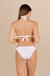 havis - White triangle bikini top with jewels