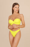 julya - Yellow half-cup bikini top