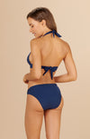 laeti - Midnight blue gathered bikini bottoms