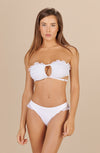 maelys - White ruffled triangle bikini top