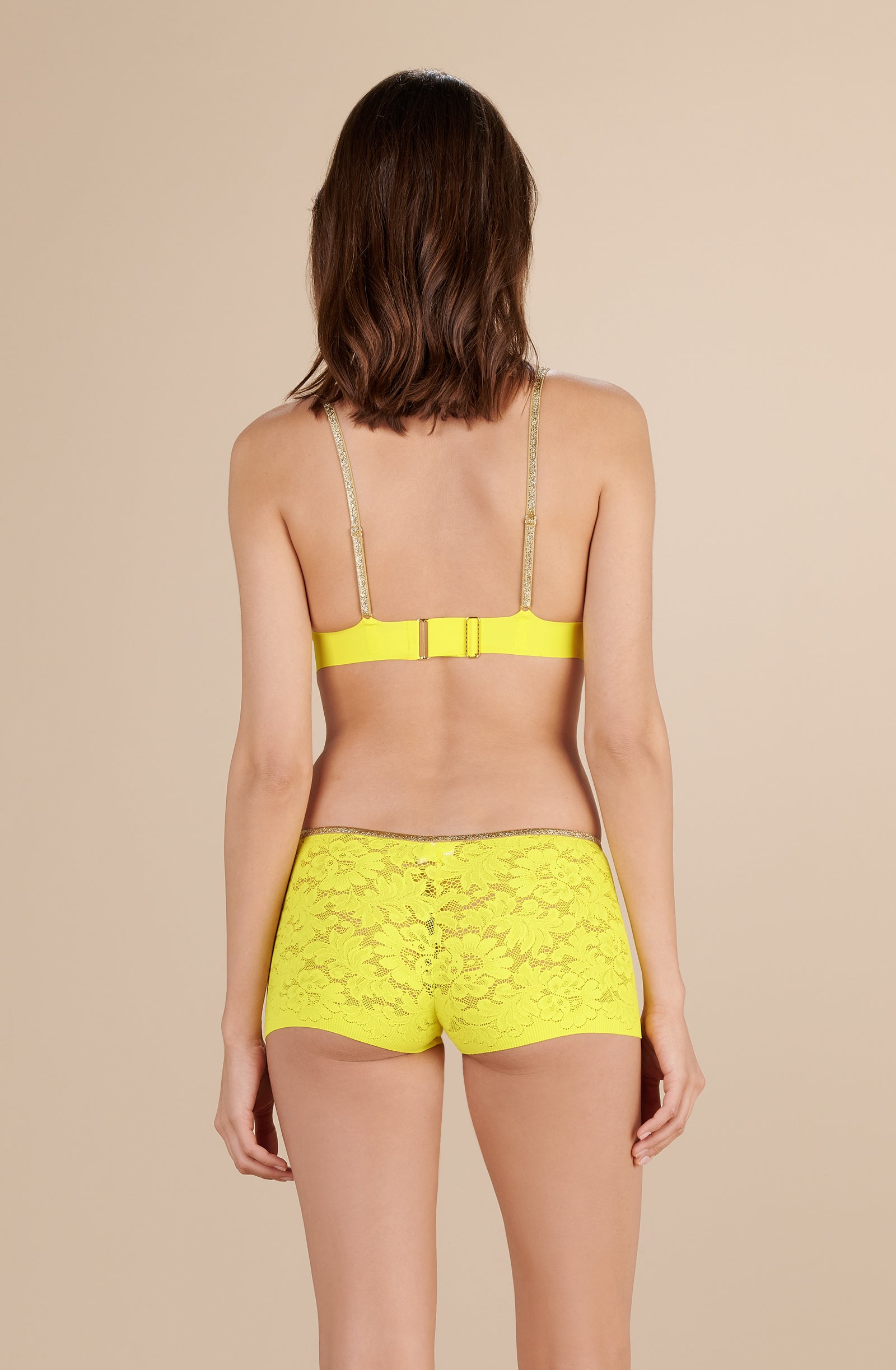 nyni yellow lace and lurex