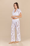 phybie - Loose white perforated trousers