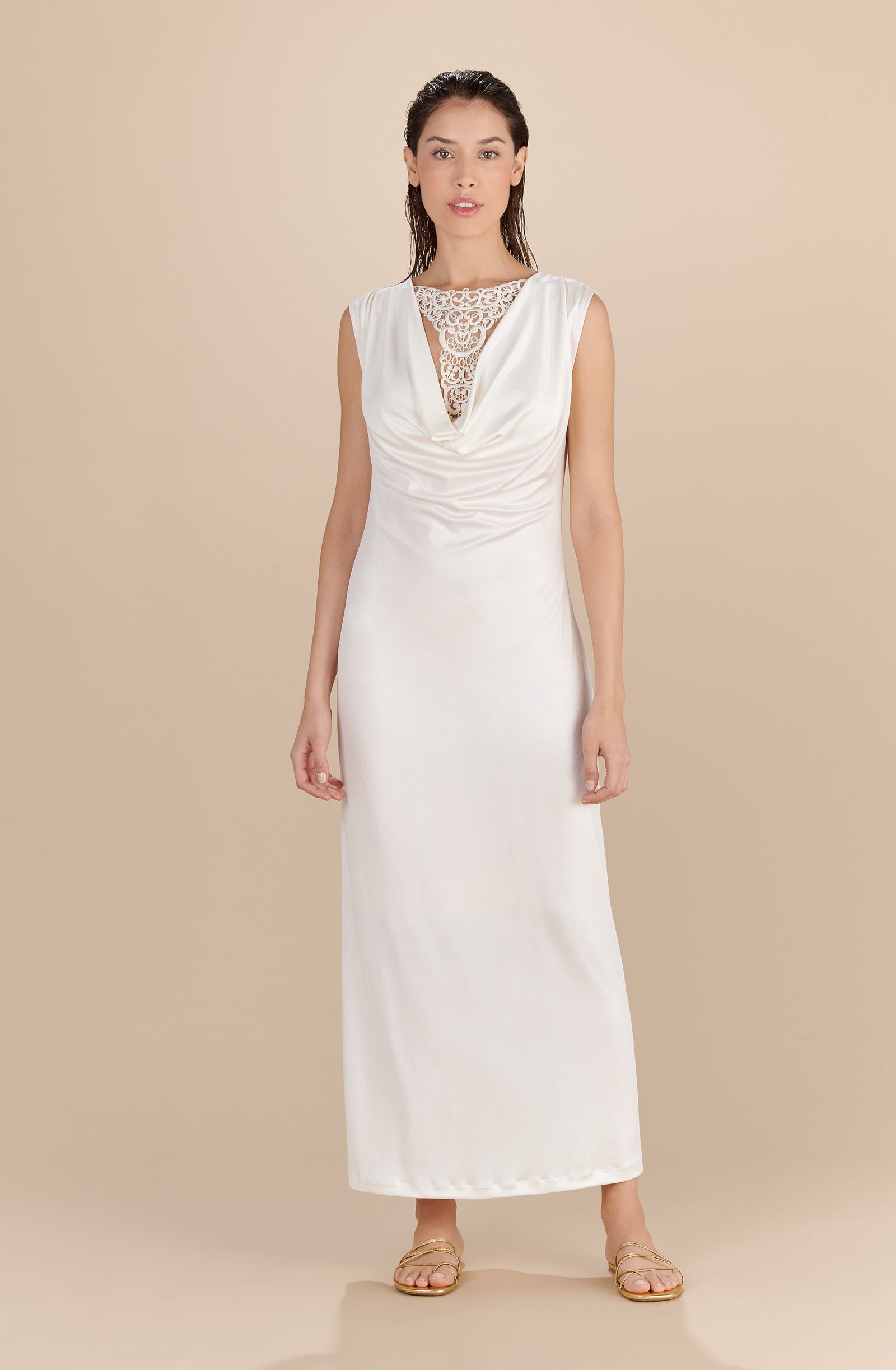 reanne long mother of pearl dress