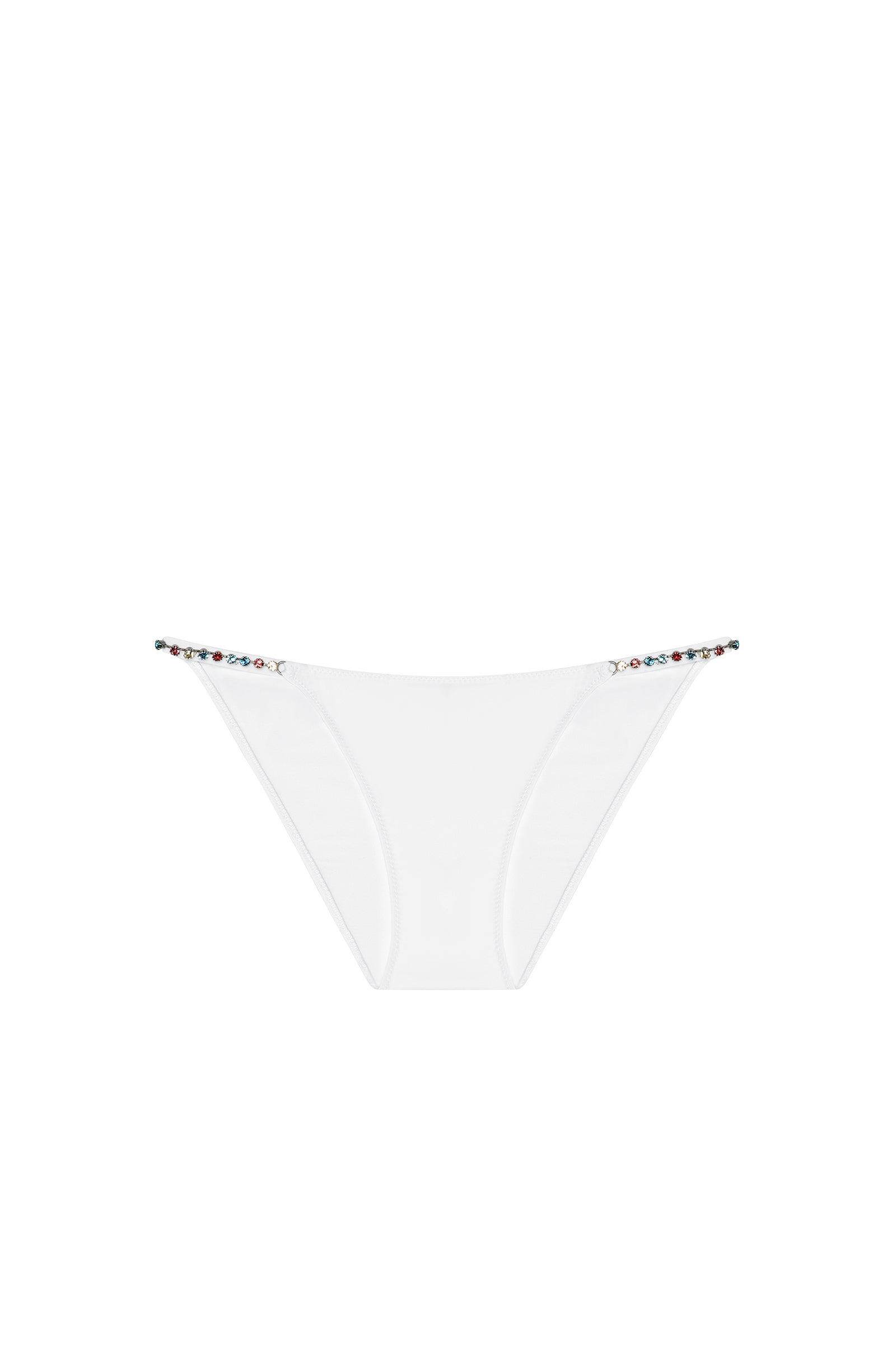 shiva white jewel bikini bottoms