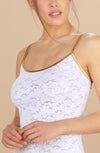 spencer White lace and Lurex top
