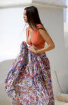 sunny - Long LIDO print multiposition sunray pleat skirt