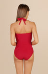 thais - Red multiposition swimsuit