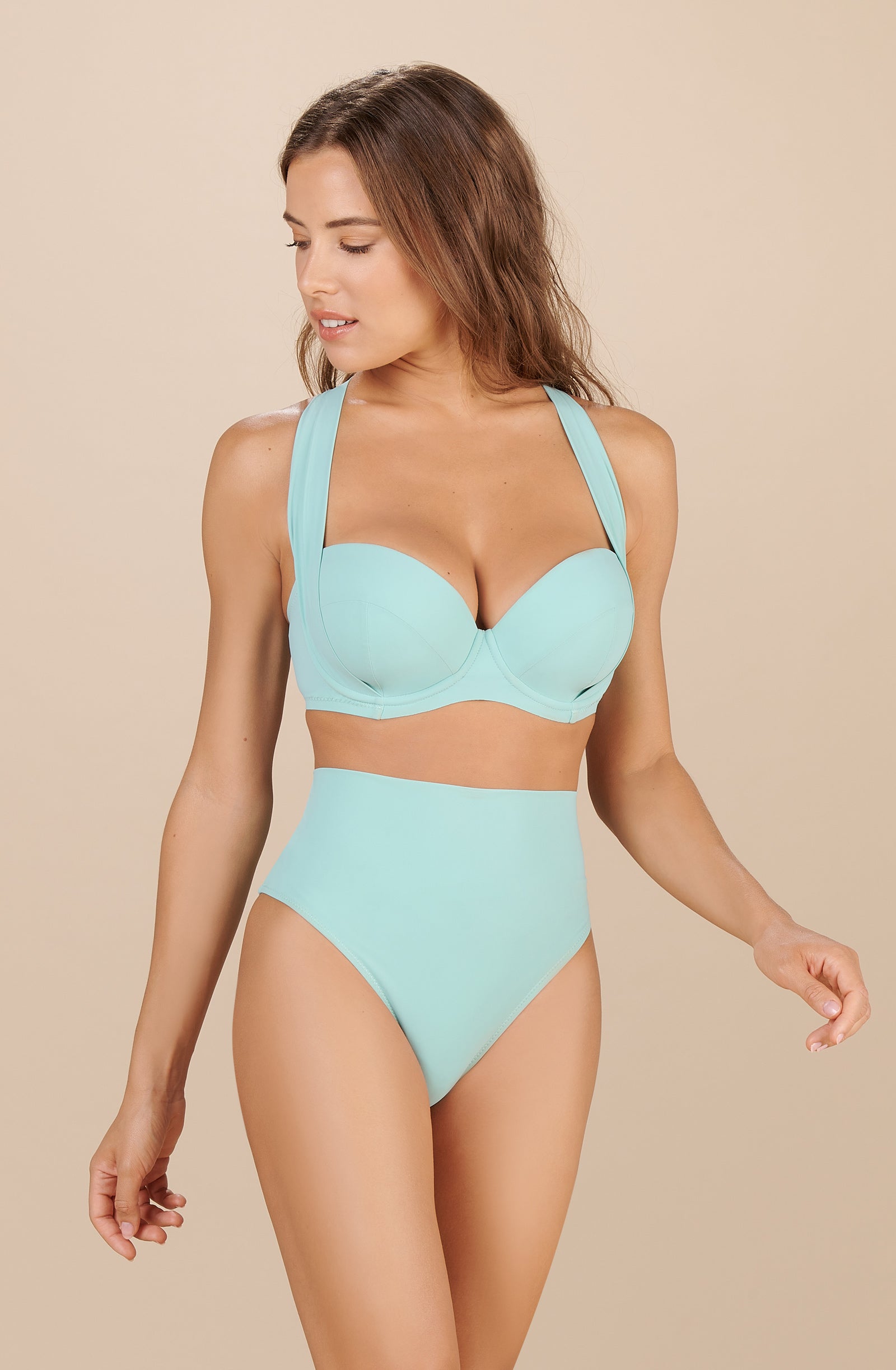 tobago - Bas de maillot de bain taille haute aqua