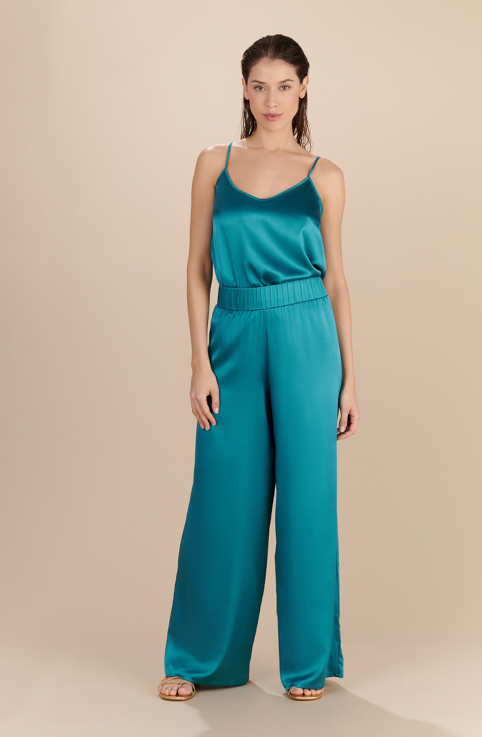 CLOUD SILK TROUSERS in Light Blue for Women | Herno®