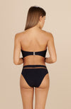 tyson - Black openwork bandeau bikini top