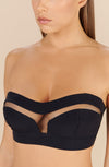 tyson - Black openwork bandeau bikini top