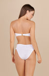viny - White openwork jewel bikini bottoms