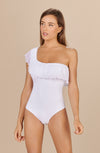 volupte - White asymmetric swimsuit