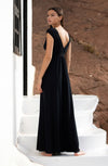 zaelie - Long black V-neckline dress