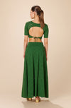 ajya Long-olive-green-lace-skirt