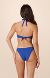 bryan Ocean blue triangle bikini top with jewels
