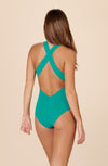 capri Green racerback swimsuit