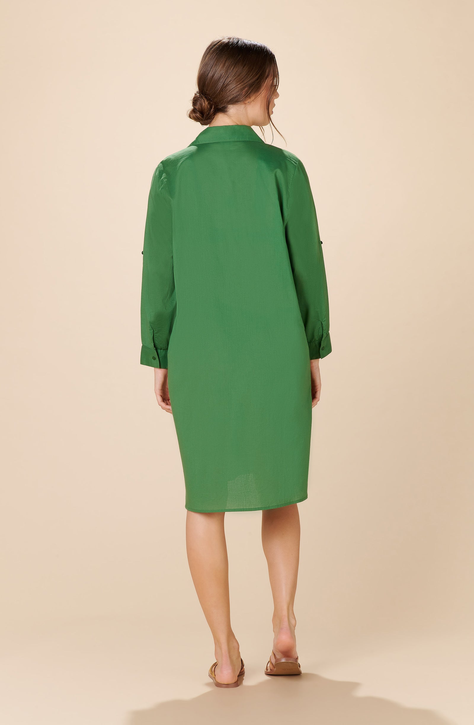 cassandre olive green shirt dress