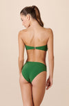 ceren Olive green terry covering bikini bottoms