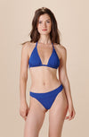 helia Ocean blue drawstring triangle bikini top