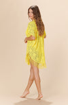 jesse Sun yellow lace poncho tunic