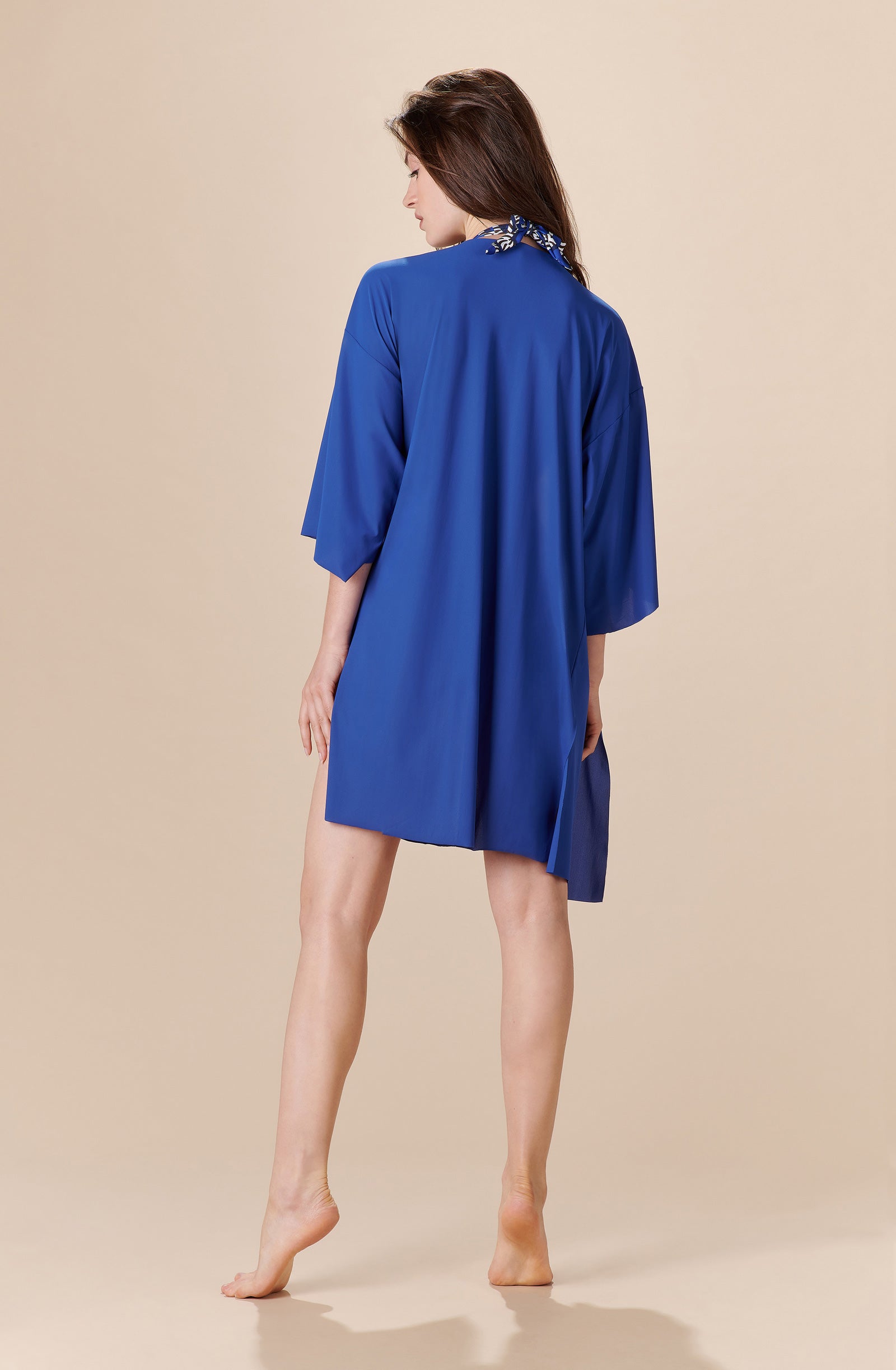 kym ocean blue kimono jacket