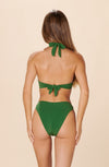 mayara Olive green terry mono-underwired bikini top