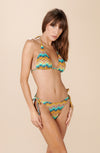  BARBADE print scooped-out bikini bottoms with ties