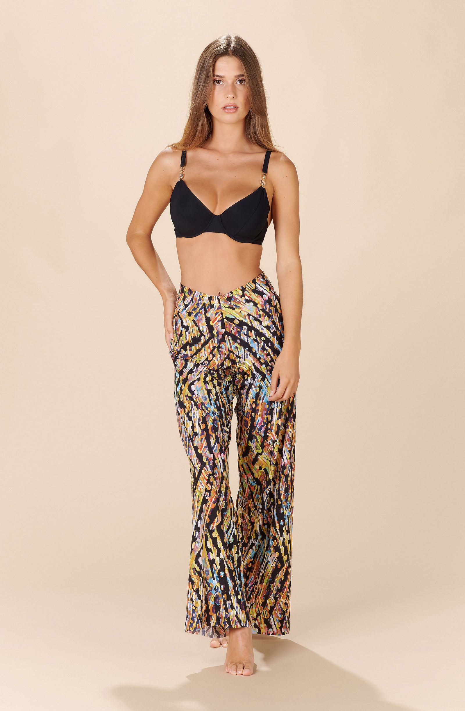 Sandro - loose-fit scarf print trousers - women - dstore online