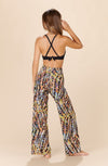 myla Loose MELTING SPOT print trousers in light voile